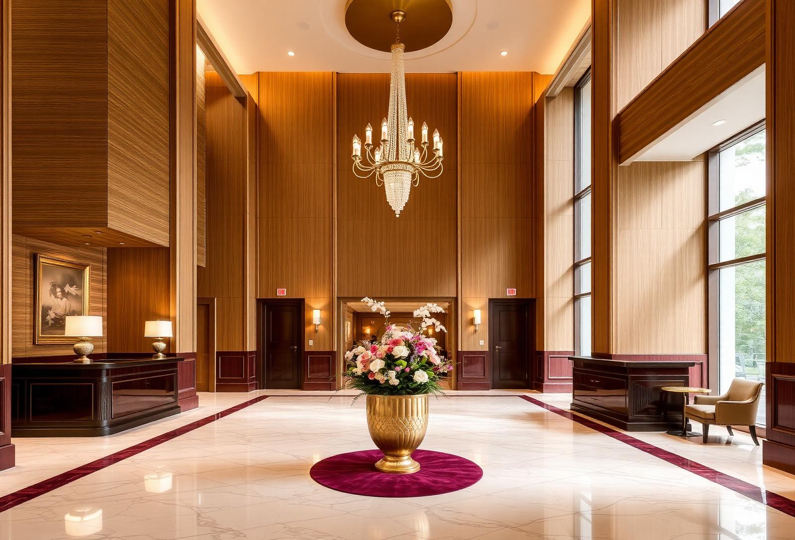 Elegant Zuri Hotel reception lobby
